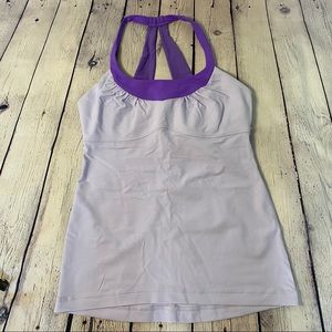 purple lululemon halter tank top
